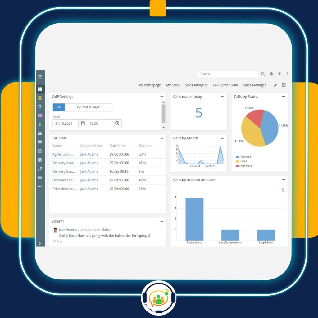 مرکز تماس و CRM